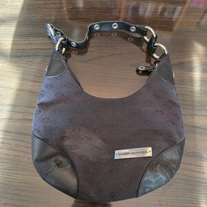 Harley-Davidson Women's Hobo Handbag in canvas with genuine leather trim